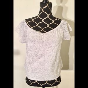 Lace Sweetheart Neckline Crop Top
